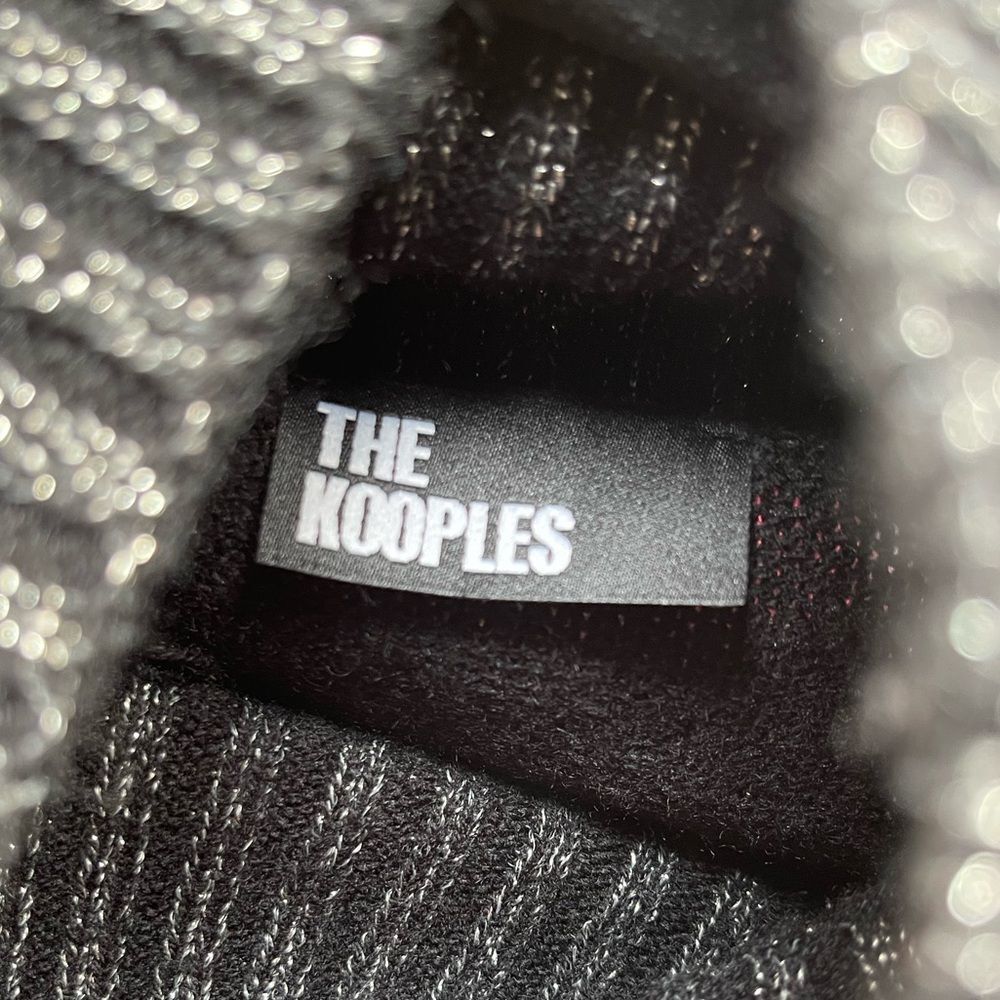 The Kooples button-shoulder metallic black turtleneck sweater NWT - Picture 8 of 12